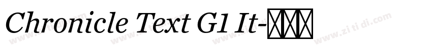Chronicle Text G1 It字体转换
